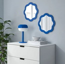 PRUNKHALLON wall mirror, blue, 40 cm