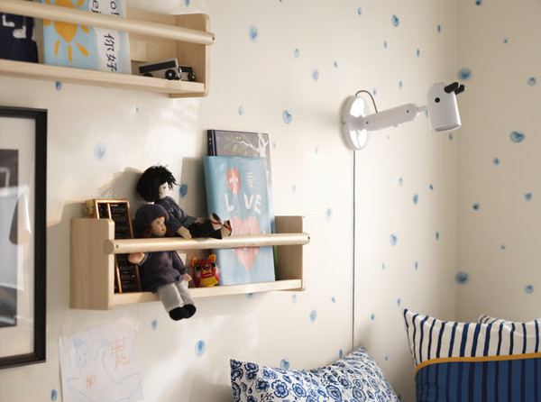 FLISAT Wall storage, light white stained pine, 70x9x16 cm