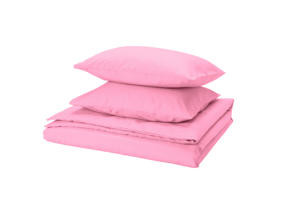 PILTANDVINGE Duvet cover and 2 pillowcases, light pink, 200x200/50x60 cm