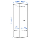GODISHUS Wardrobe, white, 60x51x178 cm