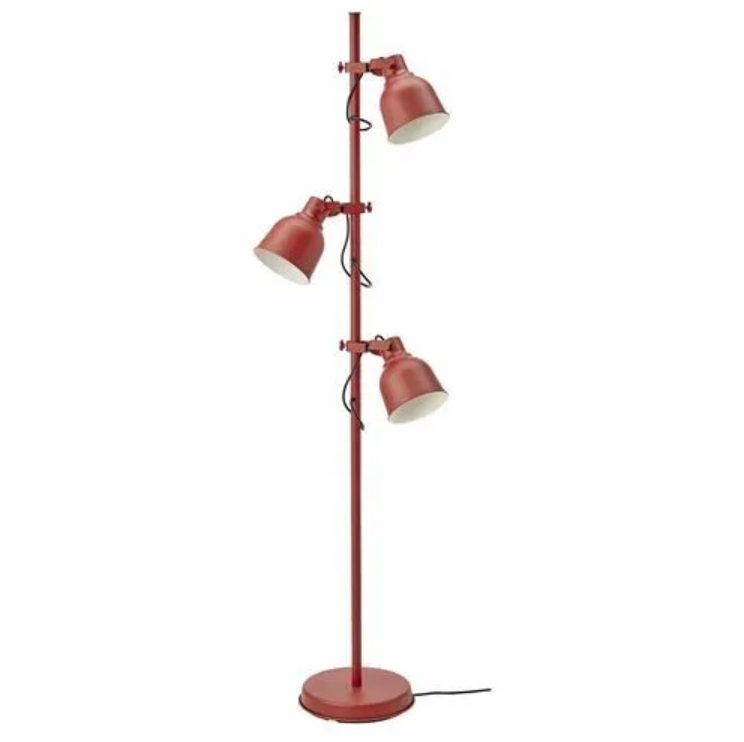 HEKTAR floor/reading lamp, brown-red