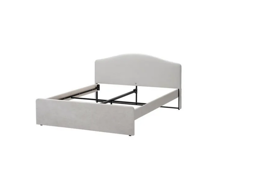 RAMNEFJÄLL double bed frame, klovsta gray-white, 140x200 cm