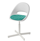 PYNTEN seat pad for office chair, turquoise, 33x32 cm