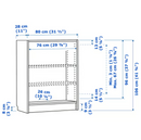 BILLY Bookcase, dark brown oak effect, 80x28x106 cm