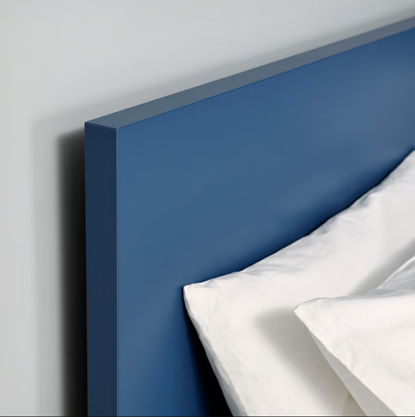 MALM Bed frame, high, blue, 140x200 cm