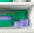 PRUTA Food container with lid, lilac, 70 ml