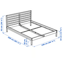 TARVA Bed frame, white stained, 160x200 cm