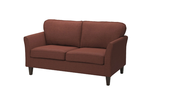 EKHOLMA 2-seat frame/EKHOLMA 2-seat sofa cover, kilanda brown-red