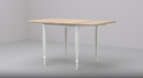 DANDERYD Dining table, oak veneer/white, 74/134x80 cm