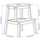 BEKVÄM Step stool, black, 50 cm
