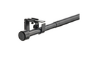BEKRÄFTA curtain rod set, black, 120-210 cm 19 mm