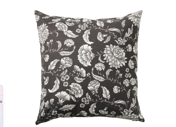 IDALINNEA lace pillow cover, anthracite, 50x50 cm