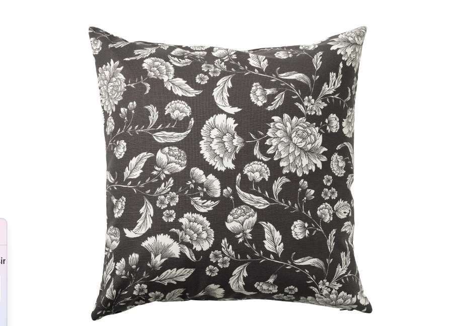 IDALINNEA lace pillow cover, anthracite, 50x50 cm