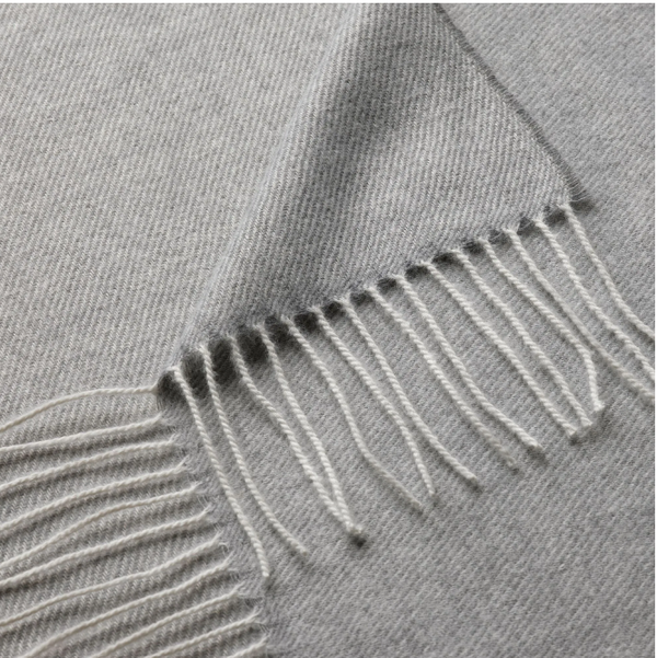 HOLMVI throw, grey, 120x160 cm