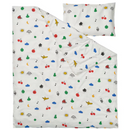 GRÖNFINK Duvet cover 1 pillowcase for cot, multicolour, 110x125/35x55 cm