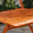 SUNDSÖ foldable chair , bright orange, without cushion