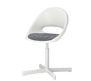 PYNTEN Children's seat pad for desk chair, grey, 33x32 cm