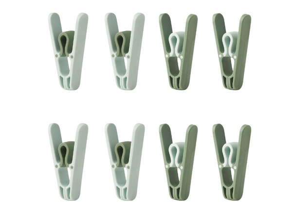 SLIBB clothes peg, green, 8 pack