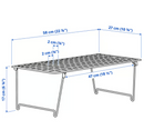 GREJIG Shoe rack, grey, 58x27x17 cm