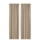 ROSENMANDEL Blackout curtain, 1 pair, yellow beige, 135x300 cm