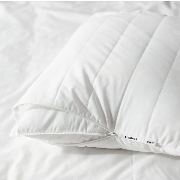 LUDDROS pillow protector, white, 50x60 cm