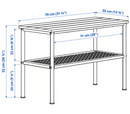 NIPÅSEN Bench with shoe storage, black, 79x35x52 cm