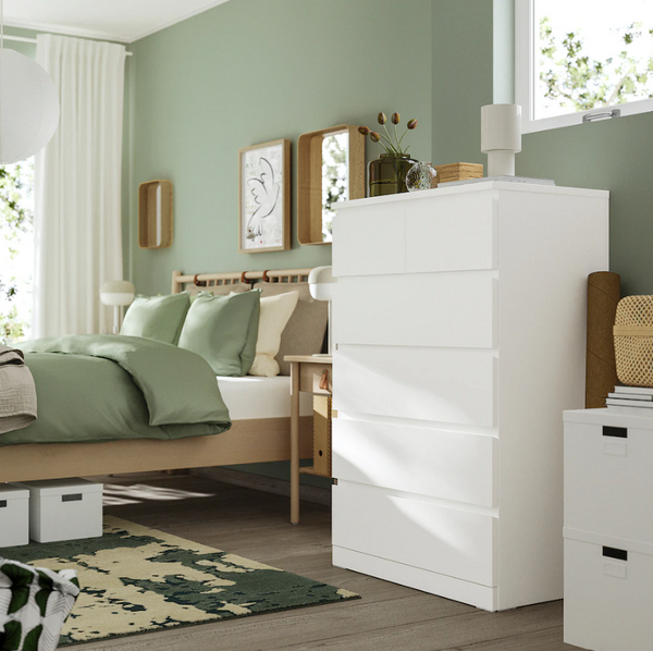 MALM Chest of 6 drawers, white, 80x123 cm