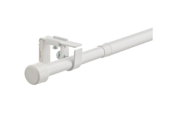 BEKRÄFTA curtain rod set, white, 120-210 cm 19 mm