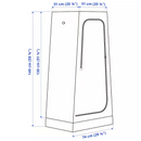 VUKU Wardrobe, white, 74x51x149 cm