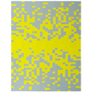 BRÄNNBOLL Throw, pale blue/bright yellow, 130x170 cm