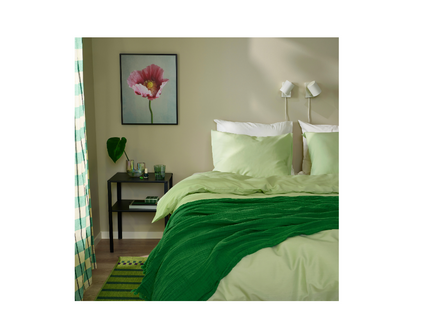 PILTANDVINGE Duvet cover and 2 pillowcases, light green, 200x200/50x60 cm