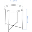 GLADOM Tray table, dark grey-green, 45x53 cm