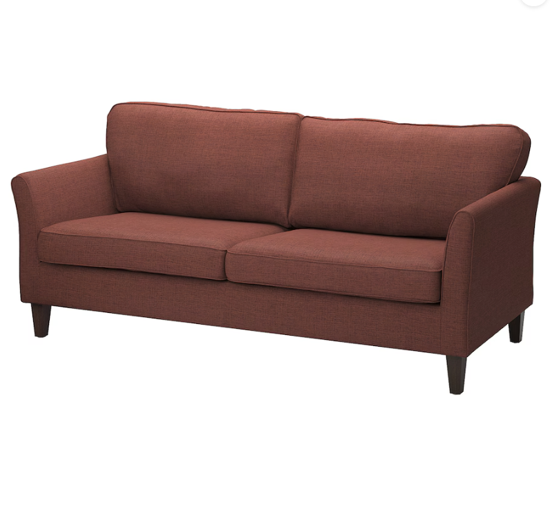 EKHOLMA 3-seat sofa, Kilanda brown-red