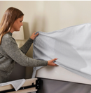 RAMNEFJÄLL double bed frame, klovsta gray-white, 140x200 cm