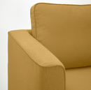 PÄRUP Frame, 2-seat sofa/PÄRUP Cover for 2-seat sofa, Vissle yellow-brown