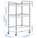 NISSAFORS Trolley, light green, 50.5x30x83 cm