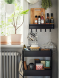 RÅSKOG Trolley, black, 35x45x77 cm