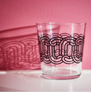 SÖTRÖNN mug set, glass/black, 30 cl, 4 pack