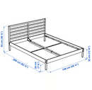 TARVA Bed frame, white stained, 140x200 cm / LINDBÅDEN Slatted bed base, pine, 70x200 cm