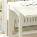 HAUGA Drop-leaf table, white/birch veneer, 55/82/109x74 cm
