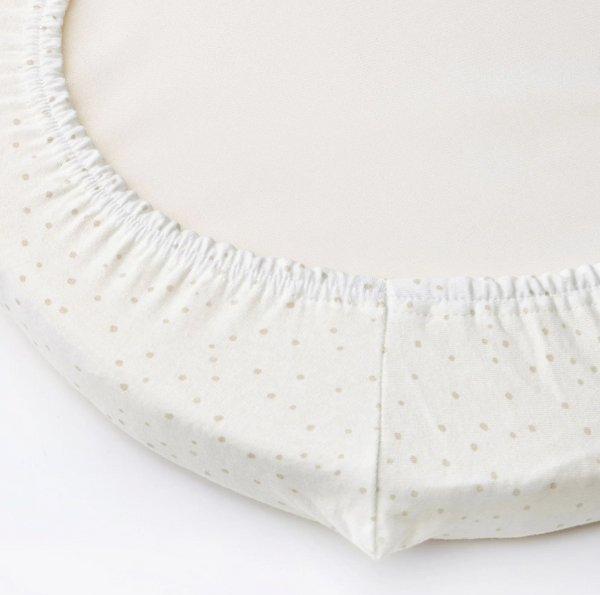 ÄLSKVÄRD fitted sheet for cot, off white, 41x75 cm, 2 pack