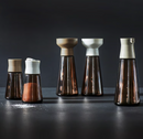 HALVTOM Bottle with pour spout, glass/brown, 19 cm