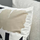 DRABOR Cushion cover, black/light beige, 50x50 cm