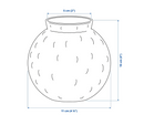 KONSTFULL glass vase , transparent glass, 10 cm