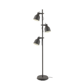 HEKTAR Floor lamp with 3-spot, dark grey