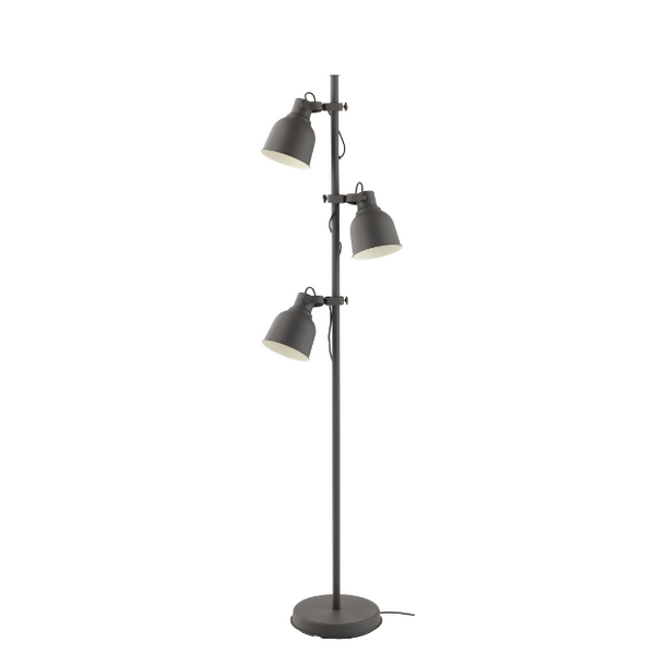 HEKTAR Floor lamp with 3-spot, dark grey