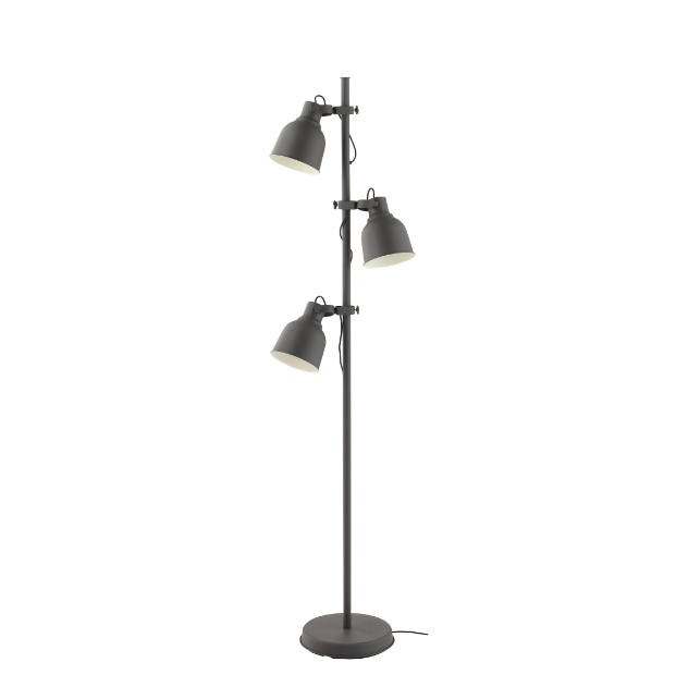 HEKTAR Floor lamp with 3-spot, dark grey
