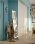 KNAPPER Standing mirror, white, 48x160 cm