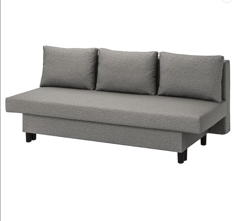 ÄLVDALEN 3-seat sofa-bed, Knisa grey-beige