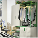 PLATSA Open clothes hanging unit, green, 80x40x120 cm
